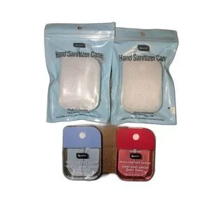 2 Bpure Hand Sanitizers and Cases - Blueberry & Cherry - Glitter Cases